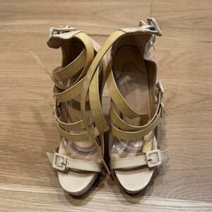 Christian Louboutin Beige Strappy Heels